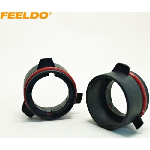 FEELDO 10pcs Car Bulbs Socket Conversion Adapter For BMW E39 5-Series Type3 D2S HID Xenon Bulb Low Beam Installation
