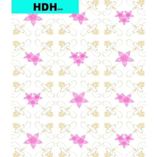 Floral Self Adhesive Wallpaper Gold Stripe Pink Flower Peel and Stick Wallpaper Removable Waterproof Wall Decor Wallcoverings