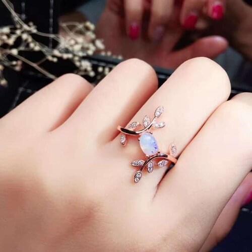 Natural And Real Opal Ring Opal gemstone classic ring in 925 sterling silver Ring