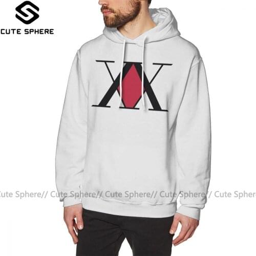Hunter X Hunter Hoodie X Hunter Symbol Hoodies Oversized Long Sleeve Pullover Hoodie Cotton Popular Mens Grey Winter Hoodies