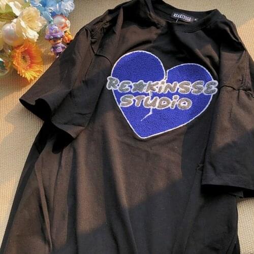 Oversized top Harajuku college style streetwear 2021new fashion short-sleeved T-shirt women loose 100% cotton Korean version ins