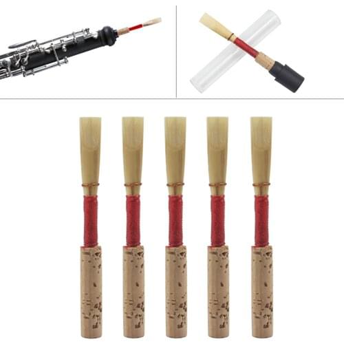 5pcs/lot Bulrush Oboe Reeds Soft Mouthpiece Orchestral Medium Wind Instrument Part with CKeys