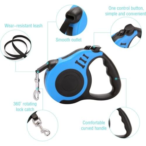 Outdoor Traval Necklace Collar Pet Leash Retractable Walking Dog Lead Leashes For Small Medium-Sized Dogs Pet Dog Cat Seat Belt