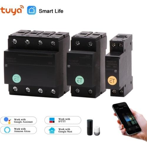 Tuya(Smart life) app WiFi Smart Circuit Breaker Switch remote control timer with Alexa google home for Smart Home