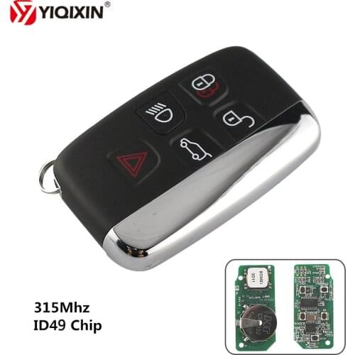 YIQIXIN 5 Button Keyless Entry Smart Key 315Mhz ID47 Chip Car Key For Land Rover Discovery 4 Freelander Sport Evoque Remote Key