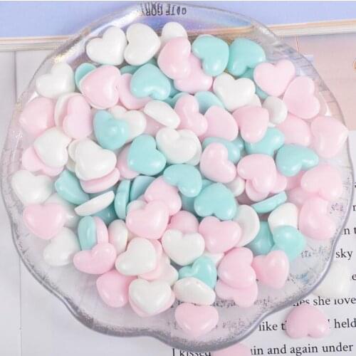 20pcs/lot Resin heart Decoration Crafts Flatback Cabochon Scrapbooking Fit Phone Embellishments Diy Accessories 13*15mm