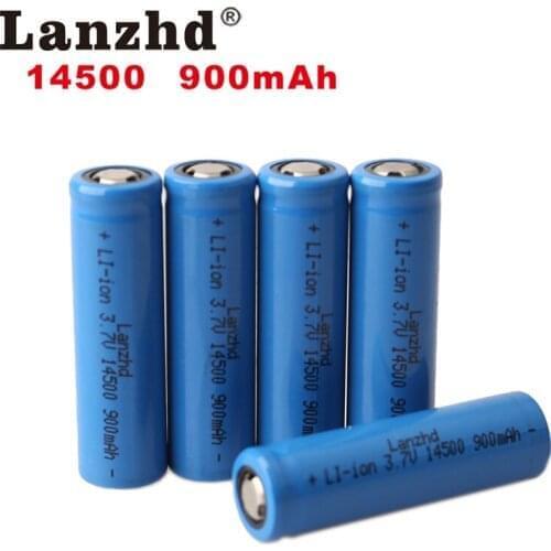 10pcs 14500 900mAh 3.7V Li-ion Rechargeable Batteries AA Battery Lithium Li ion Cell for Led Flashlight Headlamps Torch Mouse