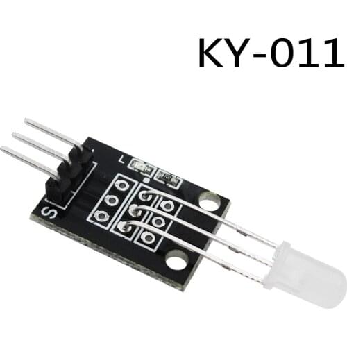 10pcs/lot KY-011 5mm Two Color Red and Green LED Common Cathode Module for Diy Starter Kit 2-color KY011