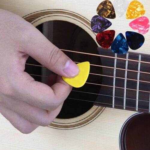 10pcs/lot Mediator Guitar Picks For Acoustic Electric Bass pic Plectrum Musical Instruments Thickness 0.46 - 0.96mm Random Color
