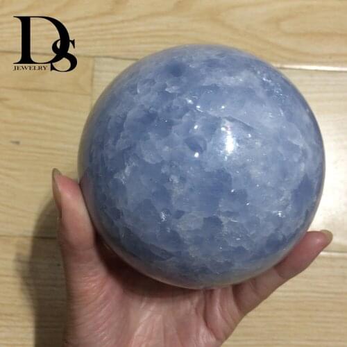 11cm Natural Kyanite Ball Celestite Magic Crystal Sphere Sappare Quartz Orb Energy Disthene Cyanite Gifts Home Party Decoration