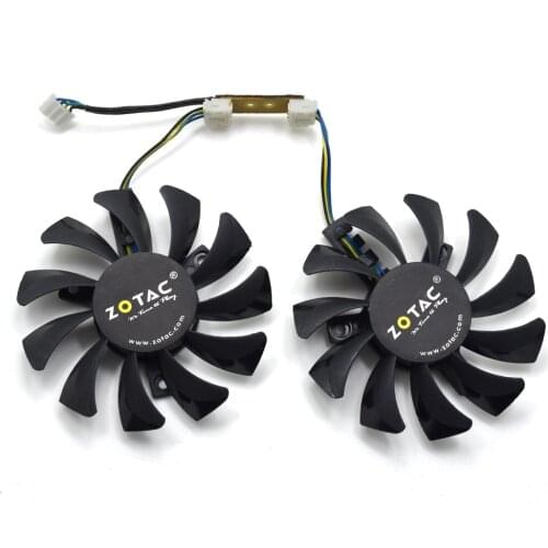 2pcs/lot Apistek 75mm GA81S2U GTX 970 4Pin Graphics Card Dual Cooler Fan for RX570 Zotac GTX 970 Video Card