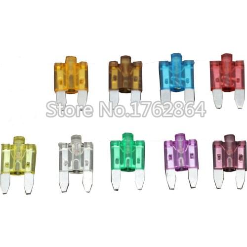 27PCS 5A~40A Small Size Auto fuse inserts car insurance tablets small fuse with lamp car inserts fuse