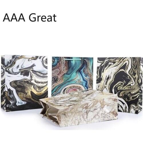 48Pcs/Lot Kraft Paper Candy Marble Bags Wedding Party Favor Envelope Gifts Wrap Clothes Christmas Decorations Shopping Pouches