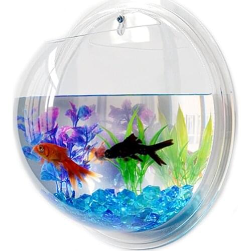 Pinsjar Acrylic Fish Bowl Wall Hanging Aquarium Tank Aquatic Pet Supplies Pet Products Wall Mount Fish Tank for Betta fish