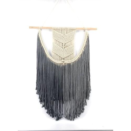 Bohemia Macrame Wall Hanging Curtain Sofa Bedside Backdrop Decoration Handmade-Woven Tassel Tapestry Kids Room Tents Decorative