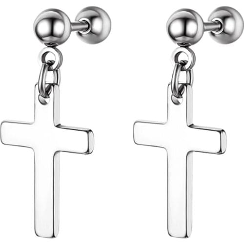 BONISKISS Unisex Punk Stud Earrings Mens Stainless Steel Jewelry Bike Hiphop Earrring Ladys Party Earring Birthday Gift