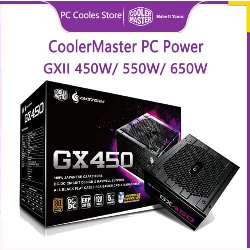 Cooler Master GX450 GX550 GX650 Computer Game Power Supply 12V 450/550/650Watt PC PSU Japanese capacitor With 120mm slient Fan