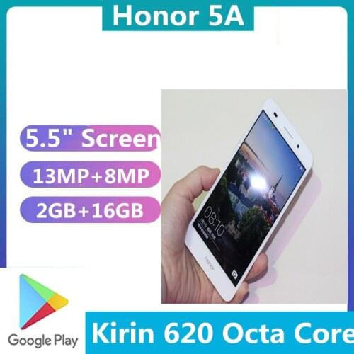 DHL Fast Delivery Honor 5A 4G LTE Android Phone 5.5" Full Screen Kirin 620 13.0MP Dual Sim 2GB Ram 16GB ROM Playstore GPS