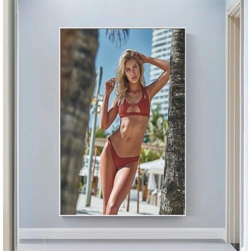 Allison Mason Sexy Model Pretty Girl Swimsuit Pose Wall Silk Cloth HD Poster Art Home Decoration Gift