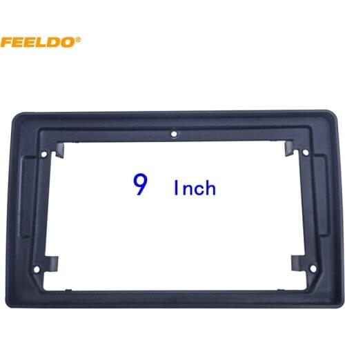 FEELDO Car Audio Fascia Frame Adapter For Audi A4 2002-2008 9" Big Screen 2DIN Dash Fitting Panel Frame Kit #HQ5920