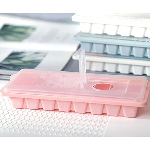 Ice Cube Tray 16 Cubes Ice Cube Maker Mold With Lids For Ice Cream Party Whiskey Cocktail Cold Drink Ice Tray Cube Storage Conta