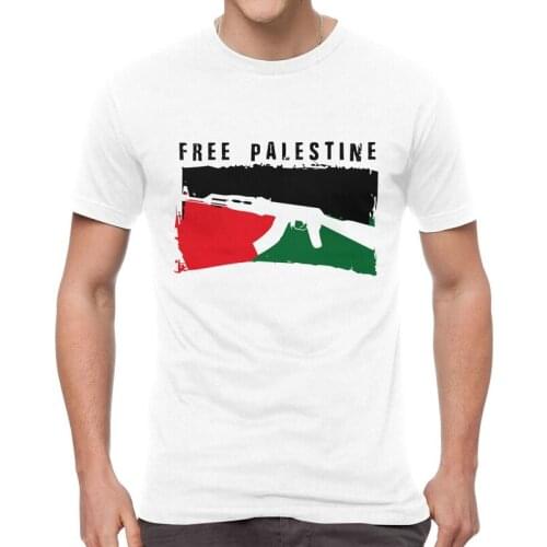 Cool Free Palestine T-shirt Men Streetwear T Shirt Short Sleeve Palestinian Arabs Tshirt Cotton Tee Top Clothing