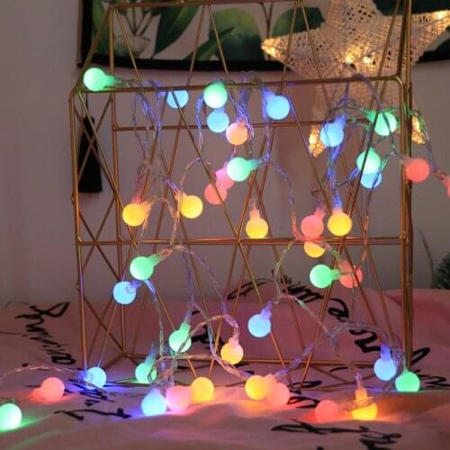 6M 10M Ball Led Garland String Lights Christmas Fairy Lighting Strings for Outdoor Holiday Wedding Xmas Party Home Decoration