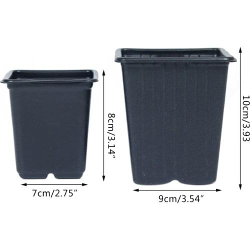 12/15pcs Nursery Pot Flower Pots Plastic Plant Container for Plants Seedlings N58C