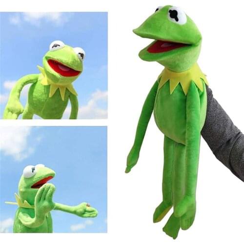 60cm Frog Hand Puppet Anime Frog Show Plush Toys Baby Kids Birthday Gift Birthday Christmas Plush Stuffed Doll For Kids