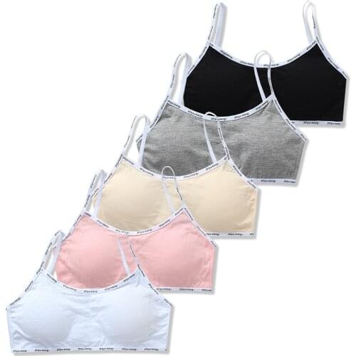 Teenagers Training Bra Kids Cute Comfortable Underwear Girls Sports Bra Set 8-14Years