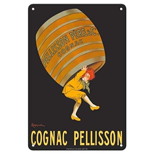 Cognac Pellisson - Pellisson Cognac Père et Fils Co. - Advertising Poster by Leonetto Cappiello c.1920s - Metal Sign
