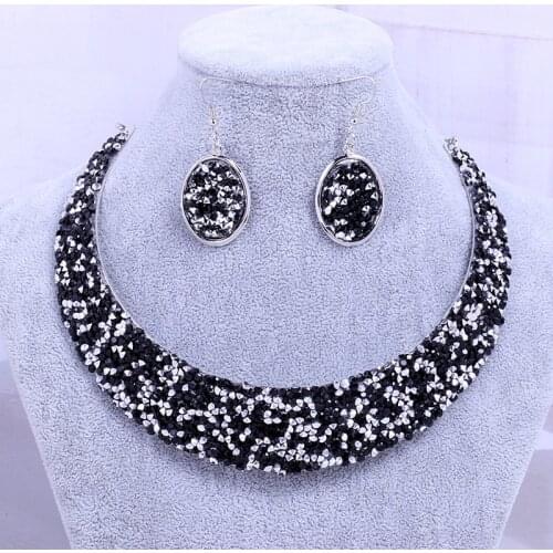 LZHLQ 2020 Fashion Necklace Colar Vintage Bohemian Ethnic Choker Maxi Statement Necklace Women Jewelry Sets