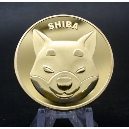 Metal Gold Plated Physical SHIBA SHIB Coin Souvenir Commemorative Coins Collectible Coins