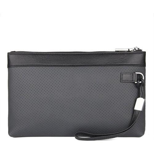 Men Hand Bags Cow Leather 2019 Man Casual Brand Black Travel Day Clutch Bag Male