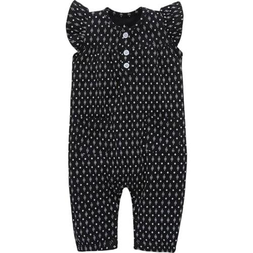 New Casual Toddler Newborn Baby Girl Clothes Romper print Polka Dot Jumpsuit Outfit Summer Sunsuit Clothes