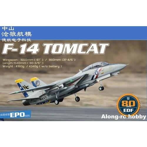 Freewing Dual 80mm EDF rc airplane jet model F-14 Tomcat with Variable Sweep Wing KIT with servos or 6S PNP SET TWINS 80 EDF