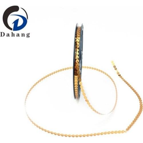 Wholesale 7MM round chain CD line Spangle PET sequins tape for garments shoes bags