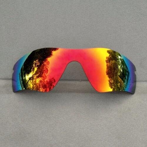 Orange Red Mirrored Replacement Lenses for Radar Path Sunglasses Frame 100% UVA & UVB Anti-Reflective