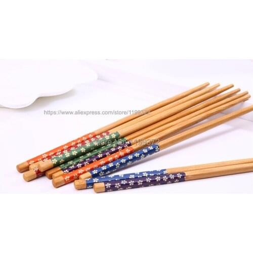 500Pairs East Meets West Natural Bamboo Blossom Theme Designed Chinese chopsticks Chopstick Wedding favors gifts Gift