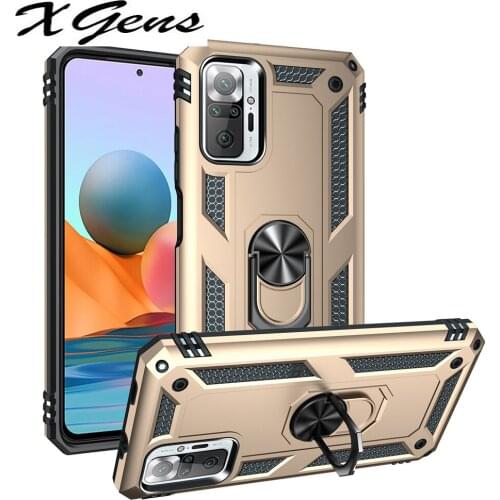 Shockproof Case for Redmi Note 10 Pro 10S 9 8 7 Pro 9T K40 Ring Phone Back Cover for Xiaomi Mi 11i POCO X3 Pro X3 NFC F3
