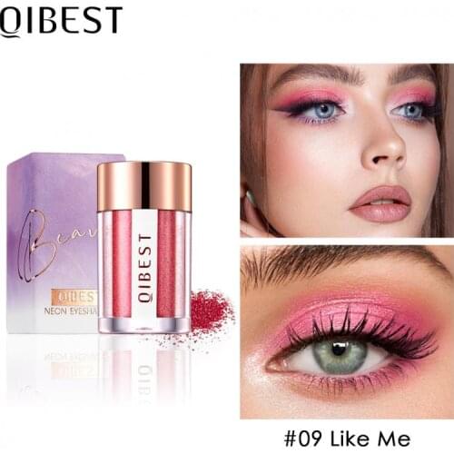 QIBEST 13 Colors Pearlescent Eyeshadow Powder Chameleon Mermaid Monochrome Eye Shadow Non-caking Long-wearing Eye Makeup TSLM1