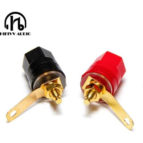 Pure copper gold plated power Speaker connector and amplifier connector of 4mm
