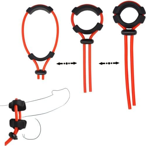 Adjustable Semen Lock Penis Ring Penis Rope Silicone Semen Cock Ring Penis Enlargement Delayed Ejaculation Ring Sex Toys for Men