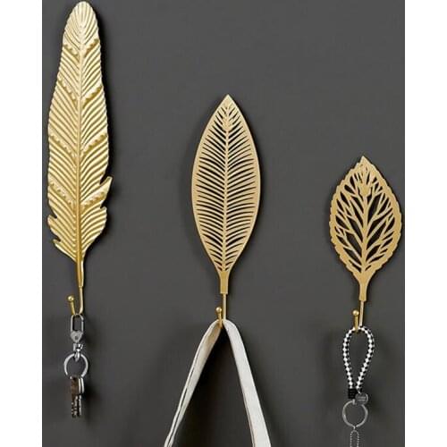 Removable Golden Wall Hooks Coat Hooks Decorative Set, Door Towel Hooks for Hanging, Heavy Duty Coat Hanging Hooks Hat Rack