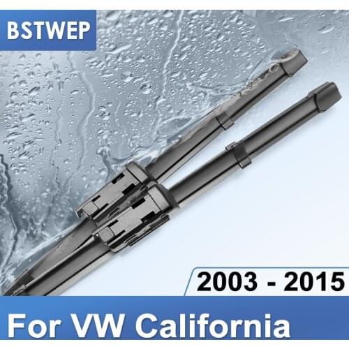BSTWEP Wiper Blades for Volkswagen California Fit Hook Arms / Side Pin Arms / Push Button Model Year From 2003 to 2015