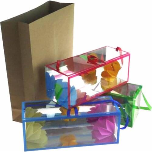 Super Delux Appearing Flower Boxes Small Size (13 x 6 x 6cm) Magic Tricks Close Up Magia Empty Bag Appear flower Box Magie Props