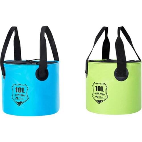 10L Waterproof Water Bags Fishing Folding Bucket Portable Bucket Water Container Storage Carrier Bag