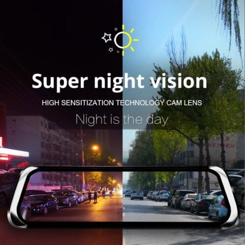 4G Wifi Mirror Dual Camera 10" Video Recorder Car DVRs 1080P Android Dash Cam With GPS ADAS Auto Registrar DVR