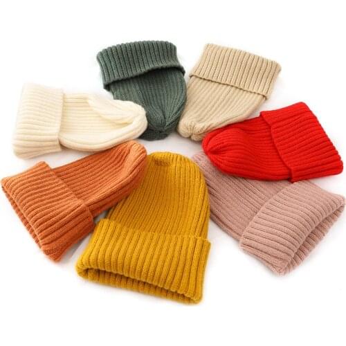 Winter Caps Womens Skullies Beanies For Girl Wholesale Hat Female Unisex Cotton Blends Solid Warm Soft HIP HOP Knitted Hats Men