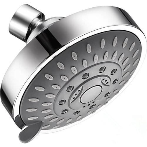 1 PC Shower Head Bathroom Shower Head High Pressure 4 Inch 5-setting Adjustable Shower Head Top Spray Wall Mount Showerhead